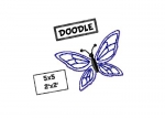 Doodle Schmetterling 5x5